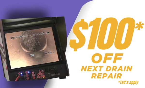 $100* OFF next drain repair